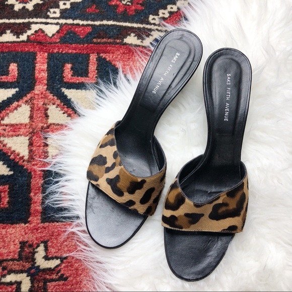 leopard print kitten heel sandals